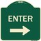 Signmission Parking Lot Enter Right Arrow Heavy-Gauge Aluminum Architectural Sign, 18" x 18", G-1818-23426 A-DES-G-1818-23426 - alternate 1